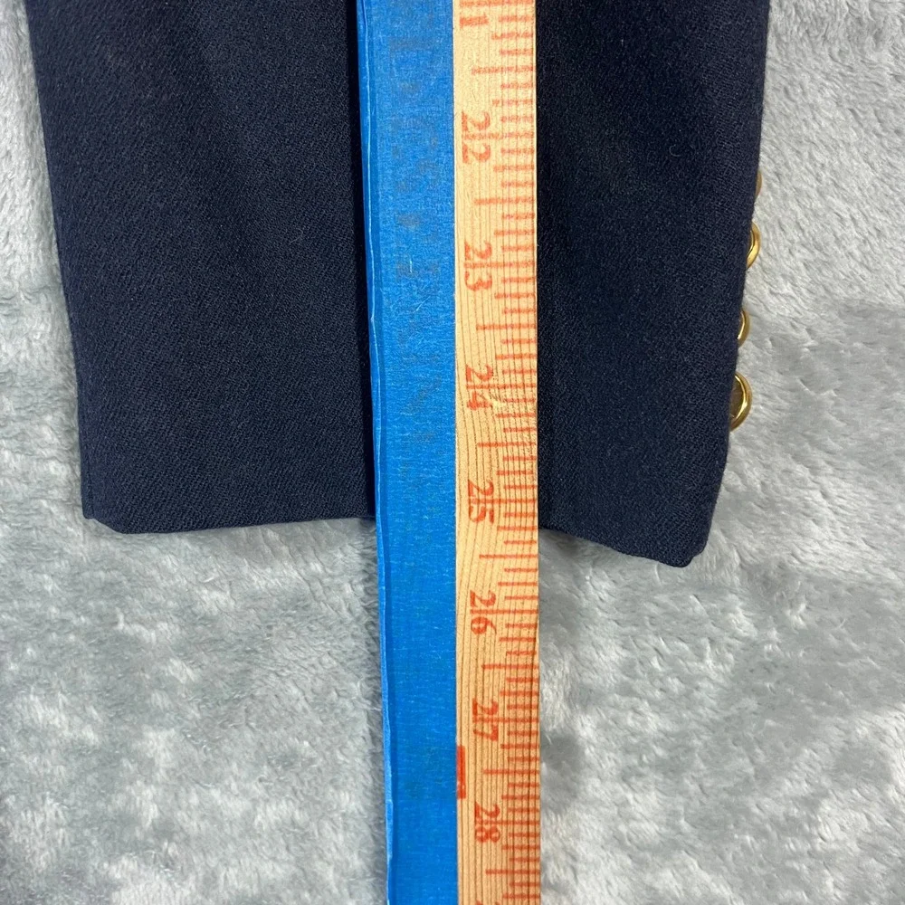 Polo Ralph Lauren University Club Mens Blazer Navy Blue Virgin Wool Gold Button